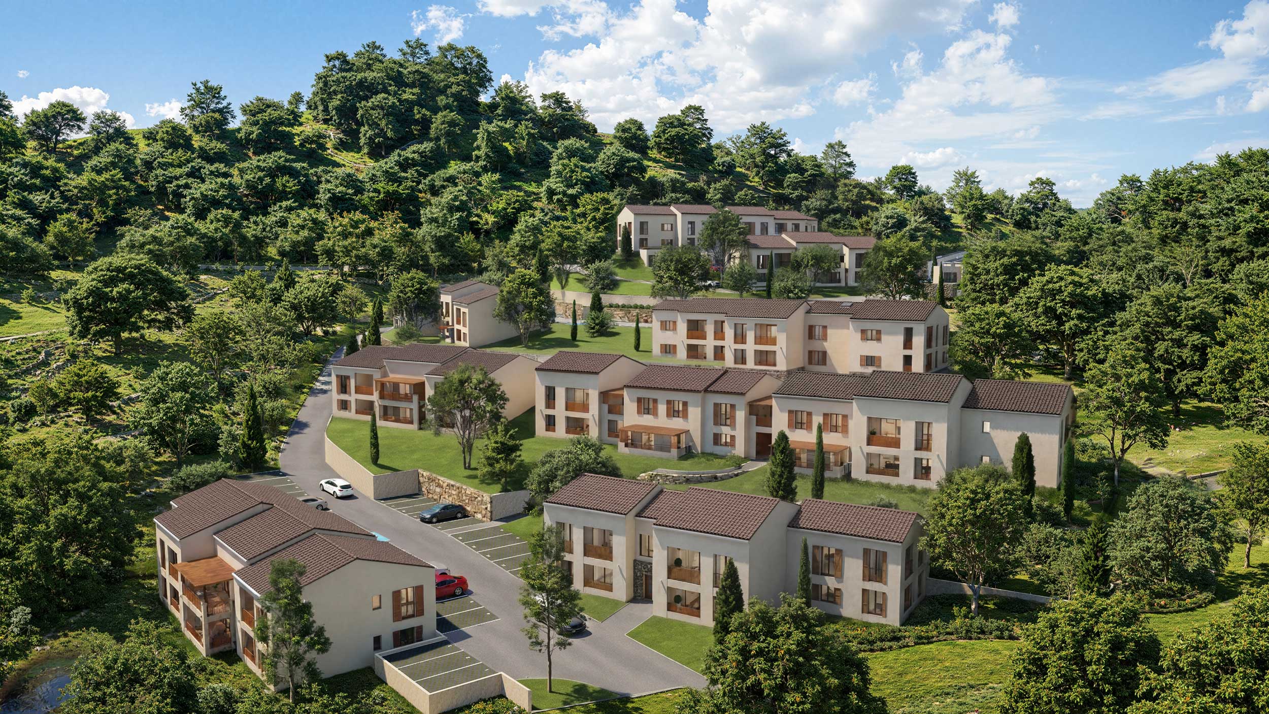 Résidence contemporaine conçue pour la commercialisation immobilière